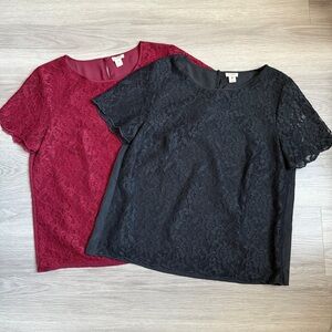 🌻J. Crew Lace Short Sleeve Top Bundle